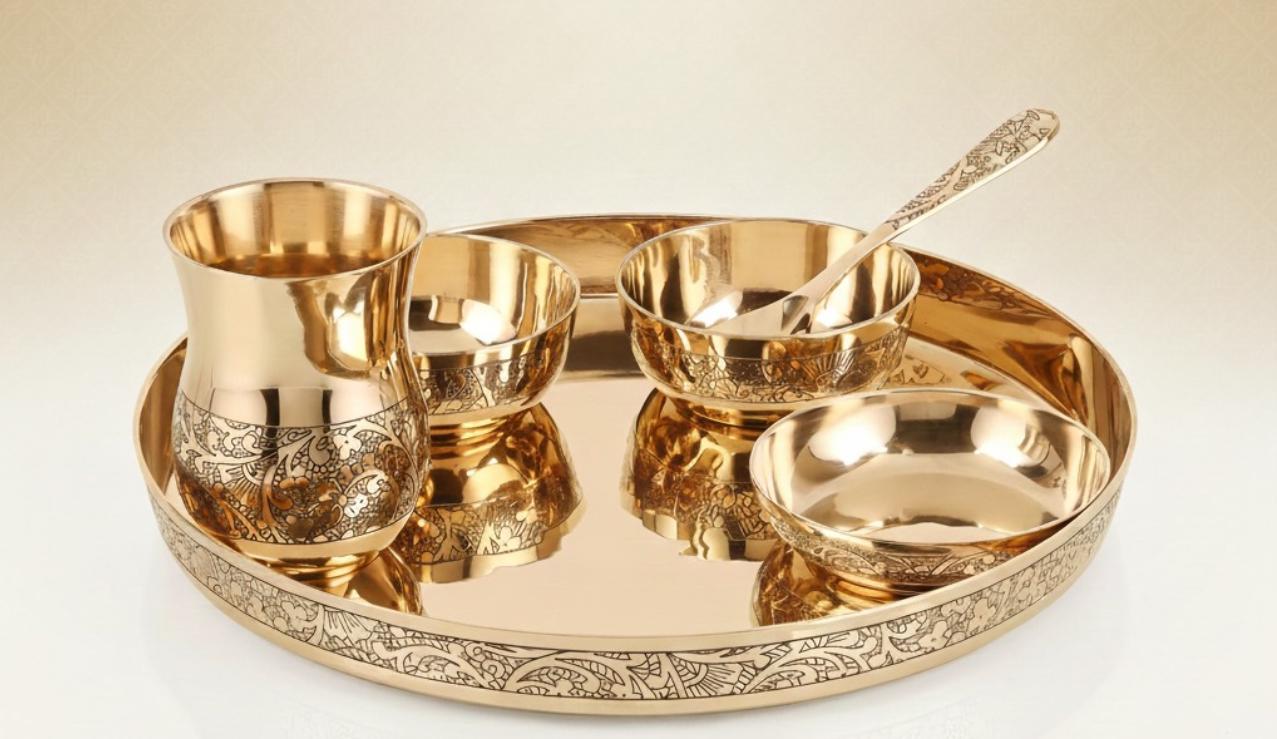 Brass Dinnerware Set