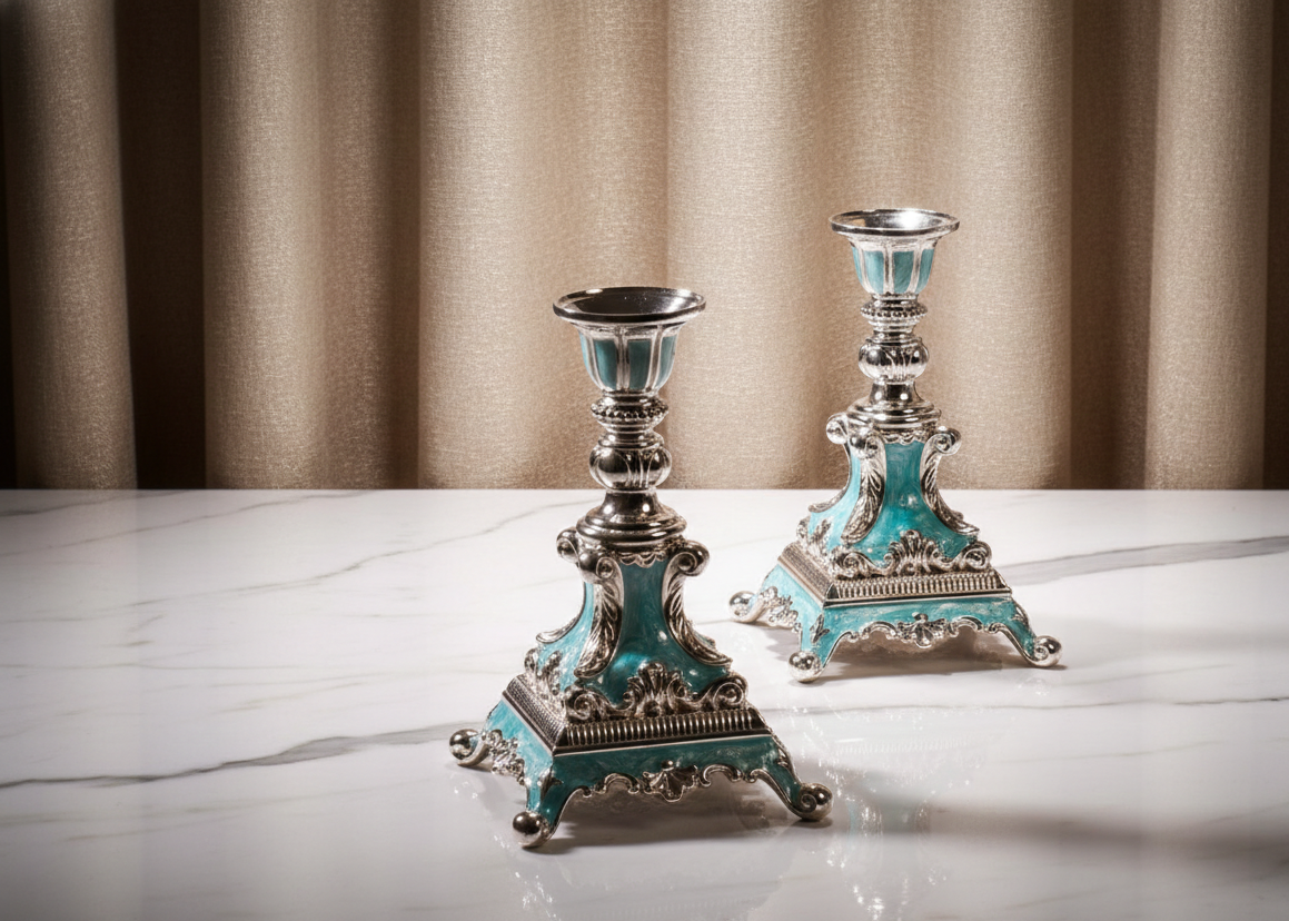 Vintage Silver-Plated Candle Holders