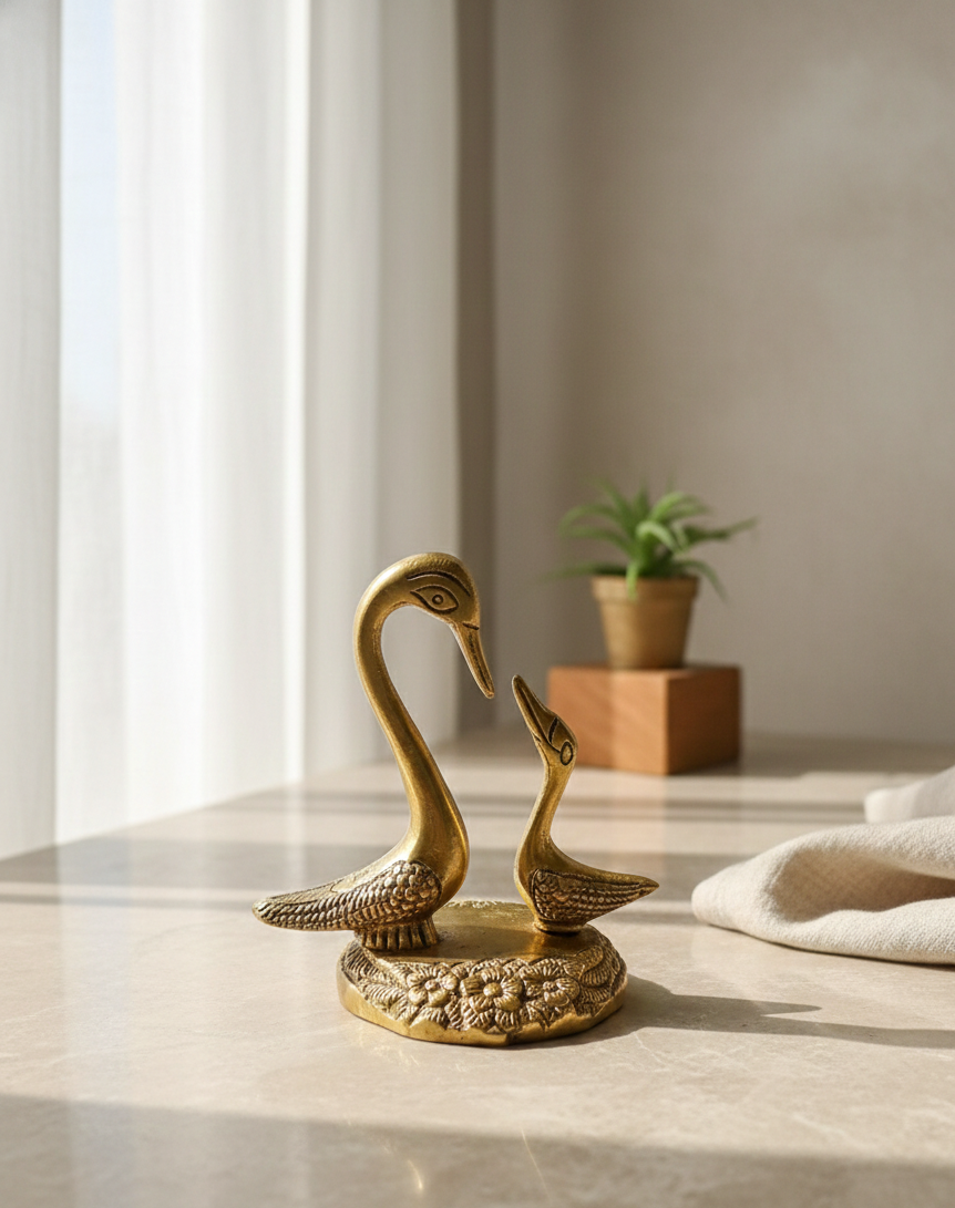 Brass Swan Figurine