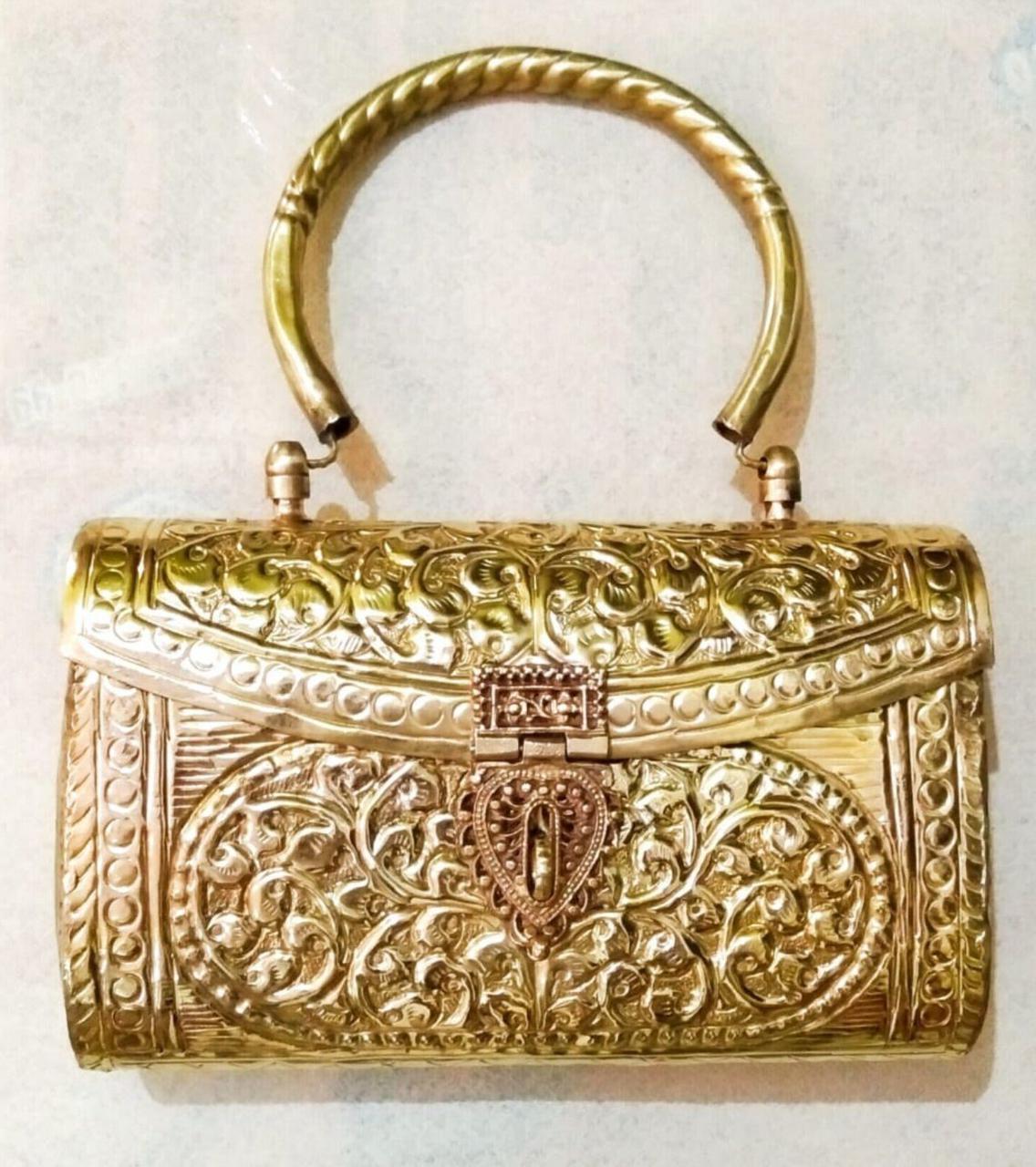 Elegant Brass Handbag