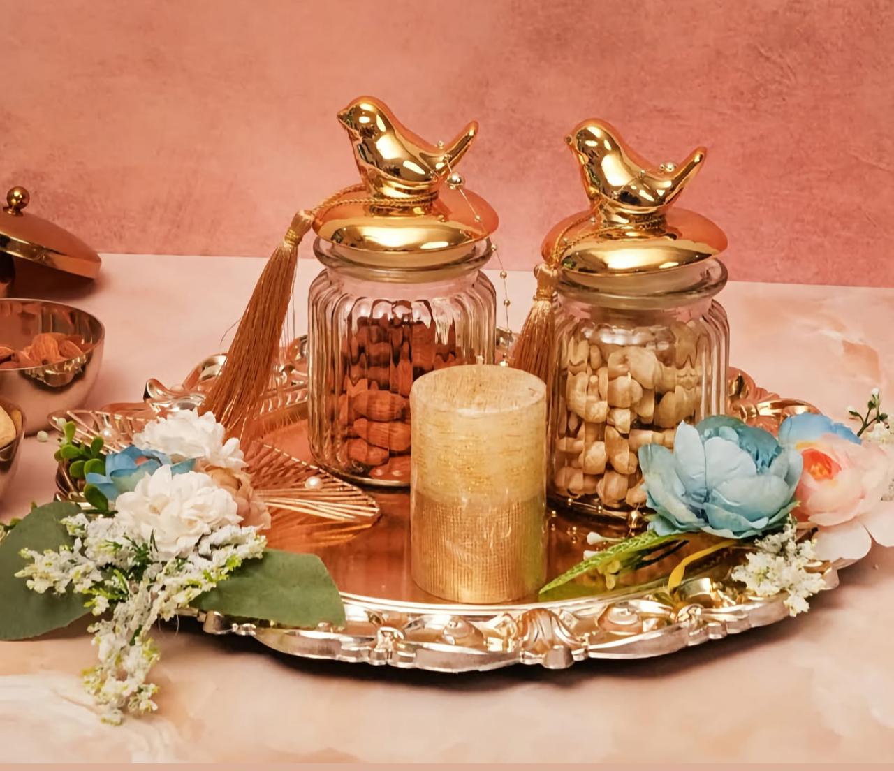 Elegant Decorative Serving Tray Set