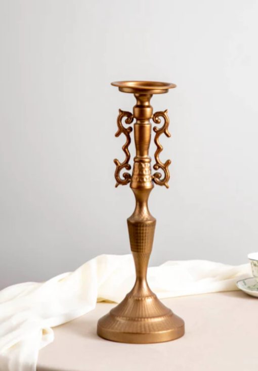 Antique Brass Candle Holder