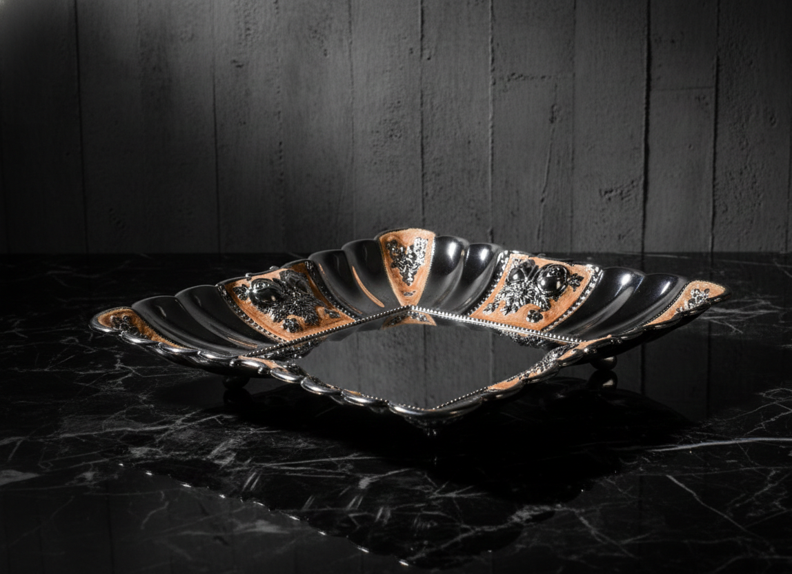 Elegant Black Decorative Tray