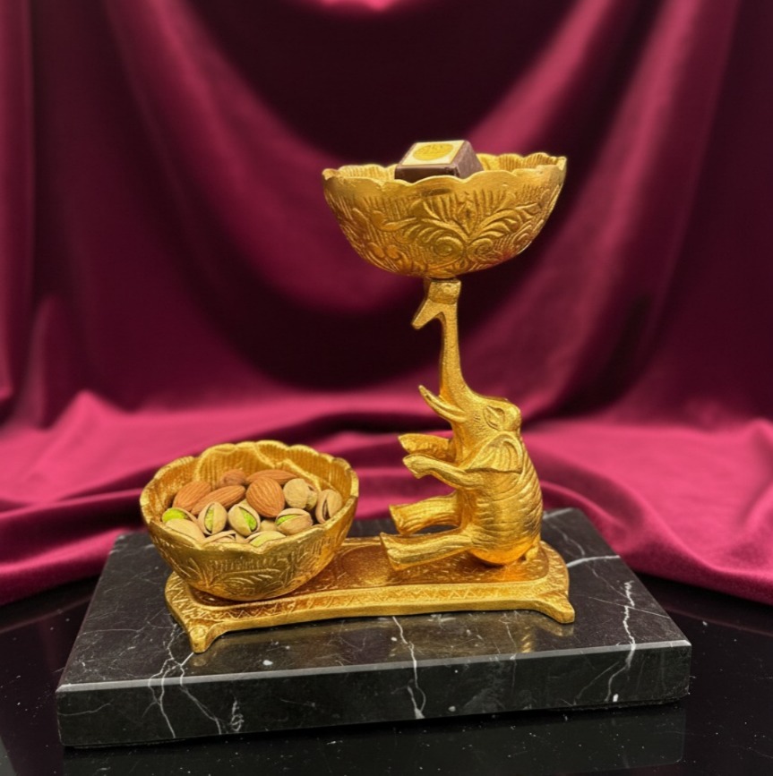 Golden Elephant Decorative Bowl Set