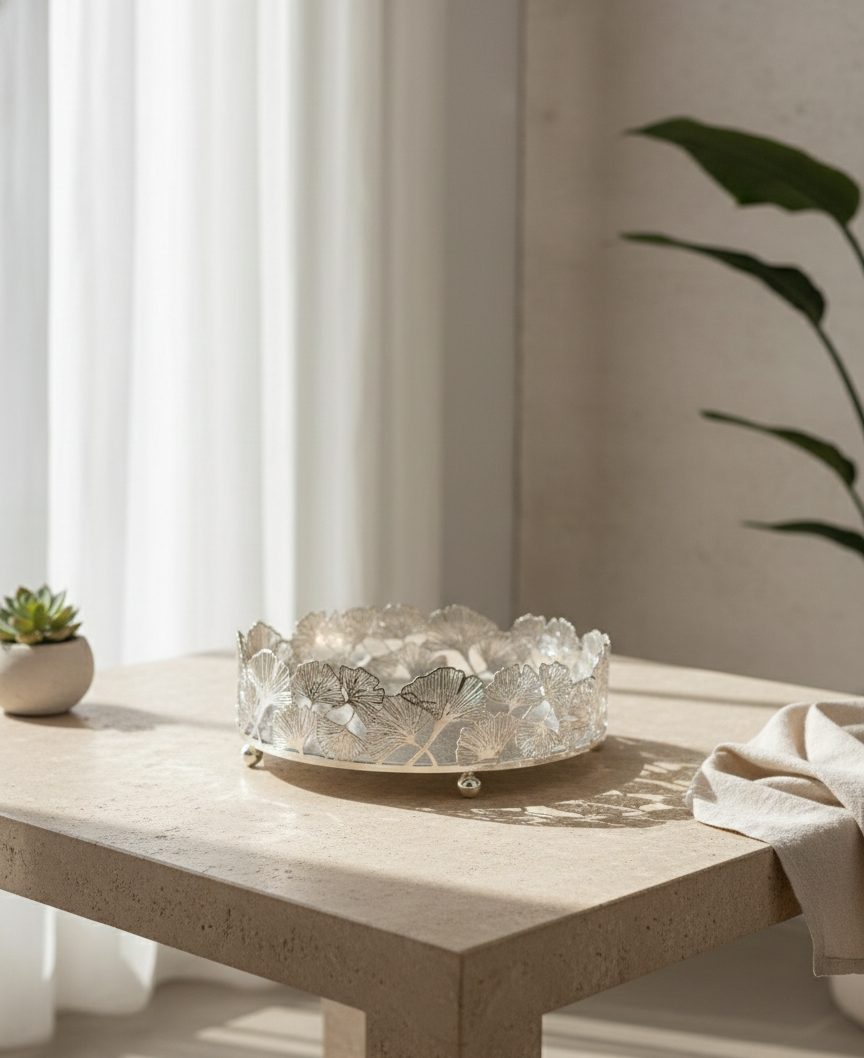 Decorative Metal Leaf Tray