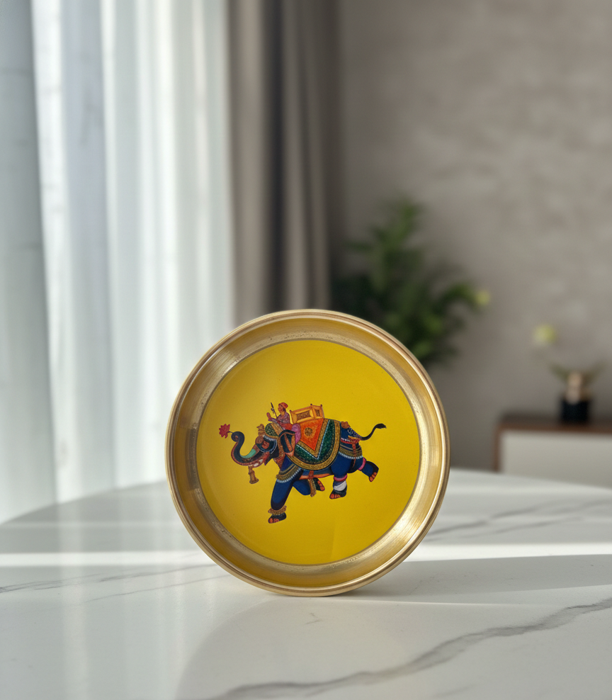 Decorative Elephant Art Plate