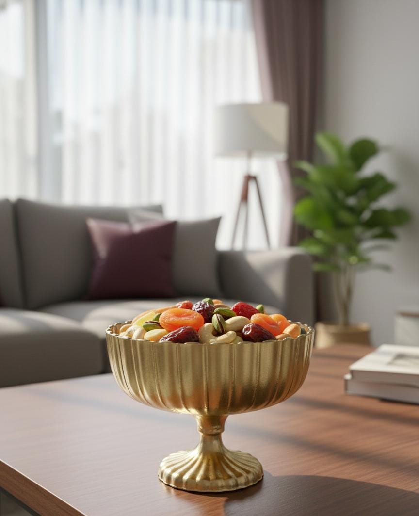 Elegant Gold Fruit Bowl