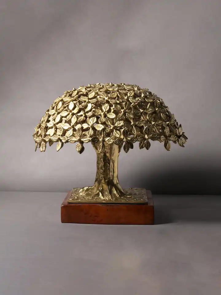Golden Decorative Tree Sculpture