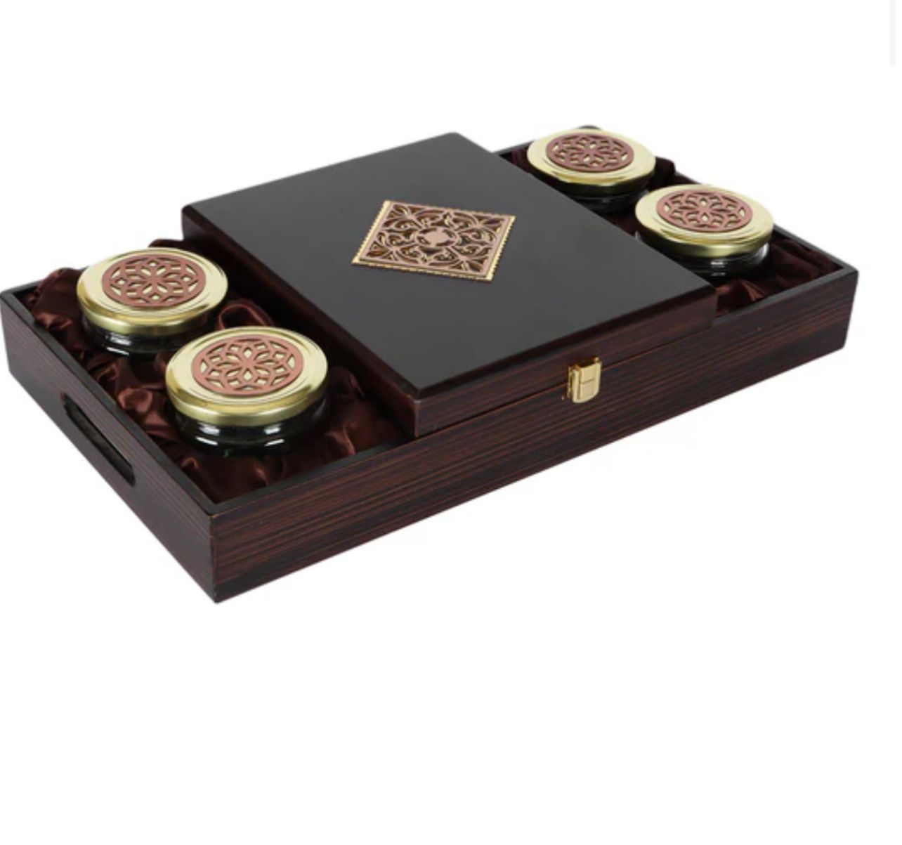 Luxury Wooden Gift Box with Decorative Jars