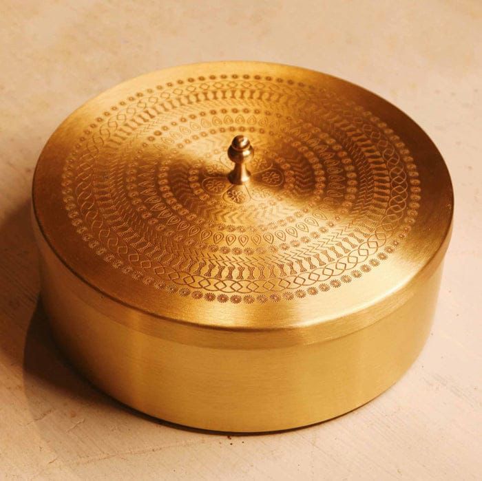 Handcrafted Brass Storage Box