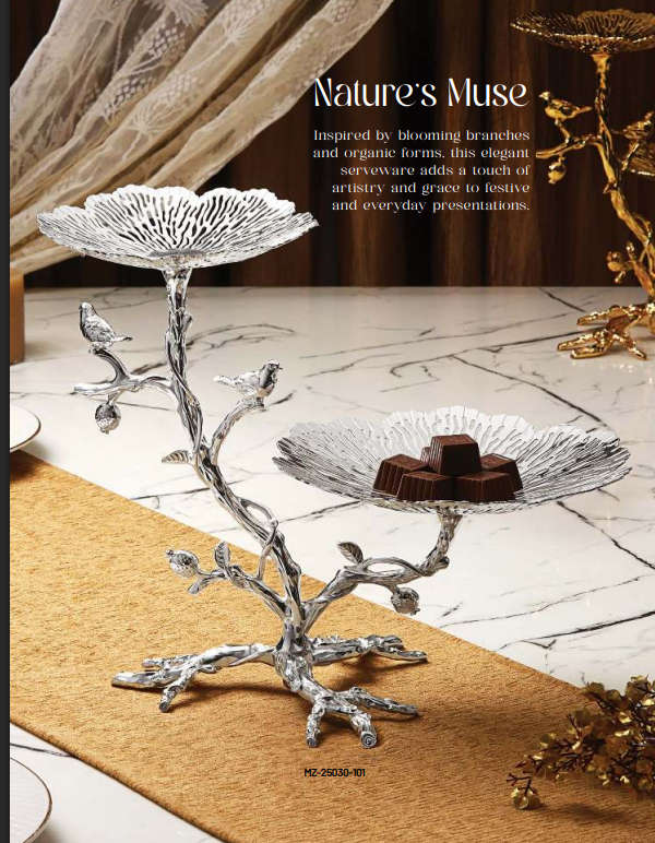 Nature’s Muse Silver Serveware