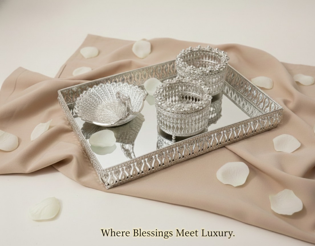 Golden Ornate Vanity Set