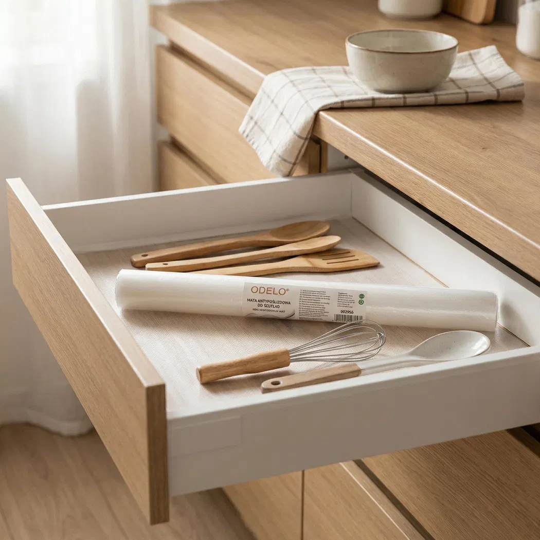 ODELO CLEON neslystantis stalčių kilimėlis 50 x 200 cm, skaidrus