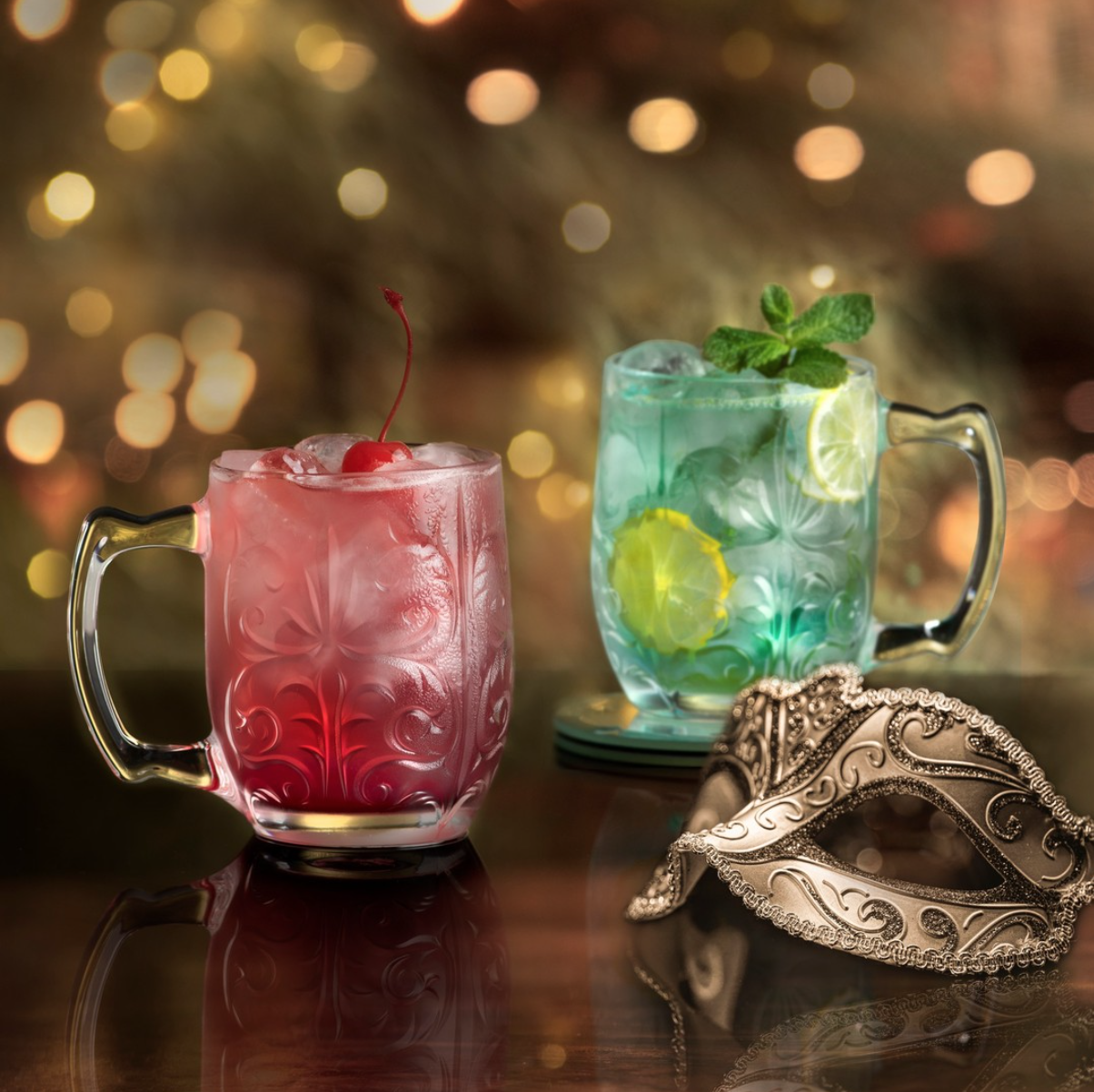 Krištoliniai puodeliai su ąsele RCR Tatoo Mule, 420ml, 4vnt.