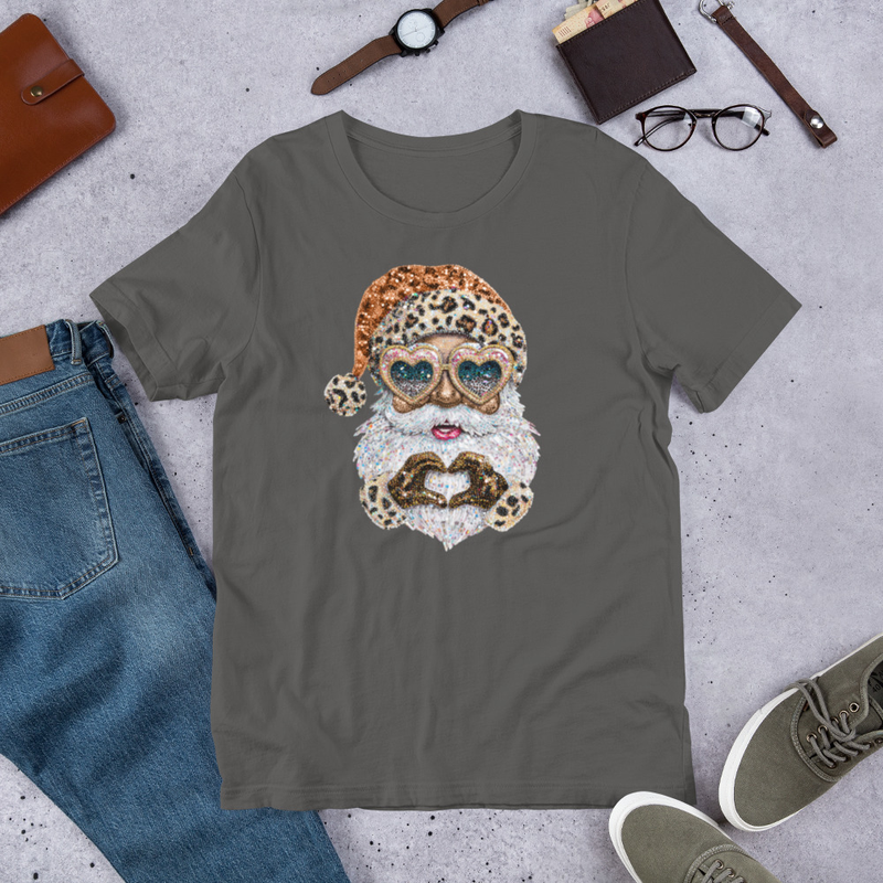 Santa Leopard Graphic T-Shirt
