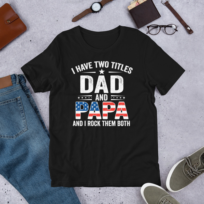 Dad and Papa Graphic T-Shirt