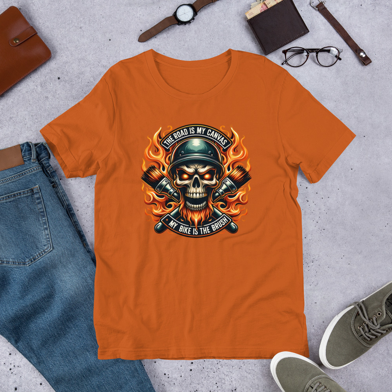 Biker Skull Graphic T-Shirt