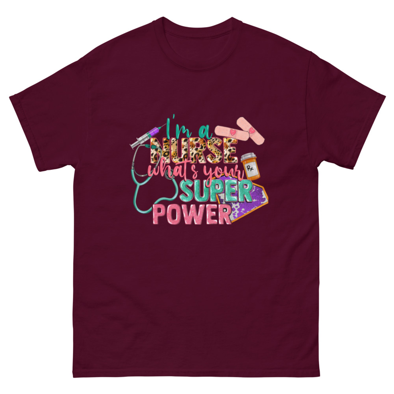 Nurse Superpower Graphic T-Shirt