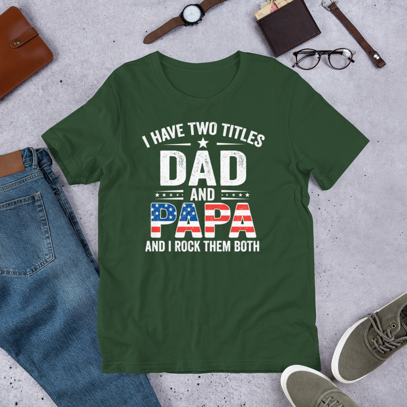 Dad and Papa Graphic T-Shirt
