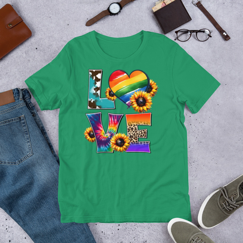 Rainbow Love Sunflower T-Shirt