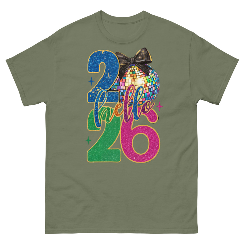 Hello 2026 Disco Ball T-Shirt