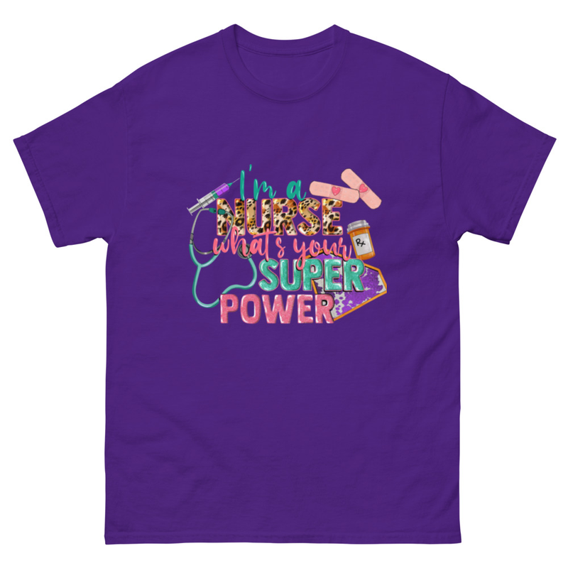Nurse Superpower Graphic T-Shirt
