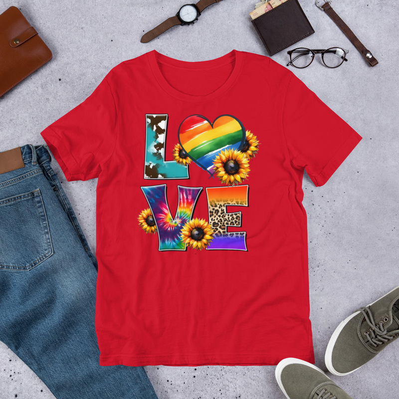 Rainbow Love Sunflower T-Shirt