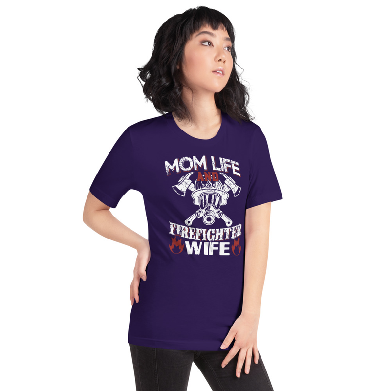 Mom Life & Firefighter Wife - Hero Support Strong Graphic t-shirt