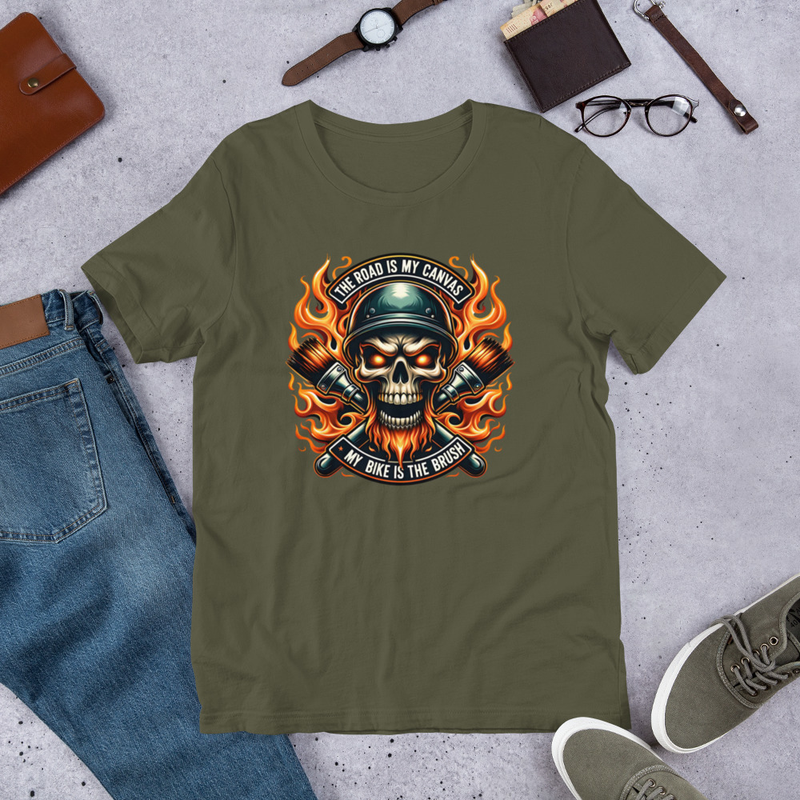 Biker Skull Graphic T-Shirt