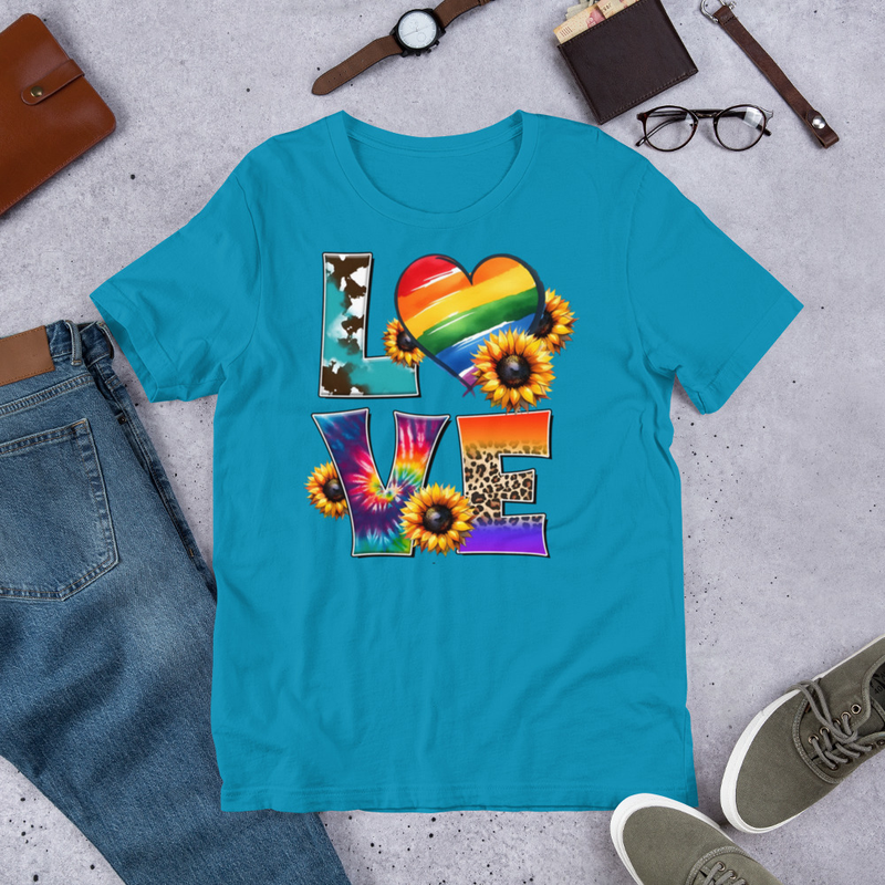 Rainbow Love Sunflower T-Shirt
