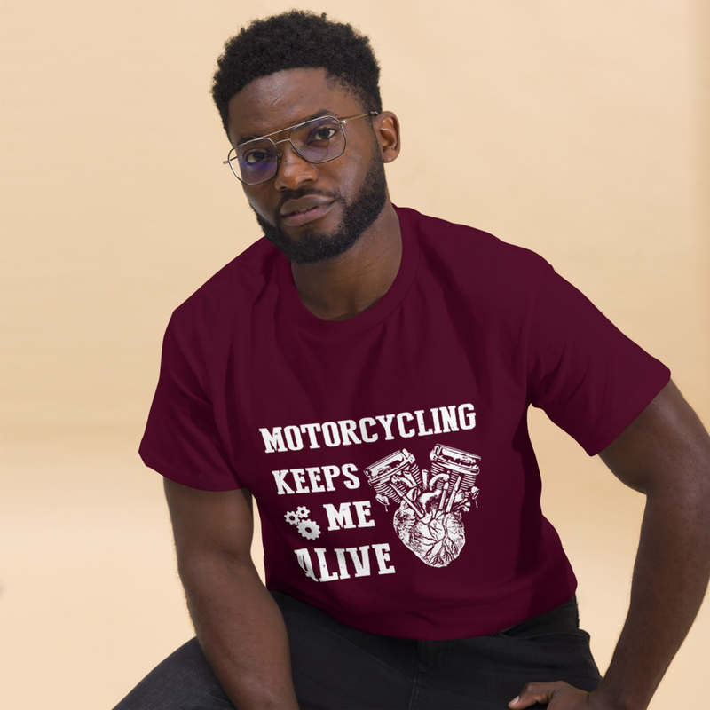 Motorcycling Keeps Me Alive T-shirt