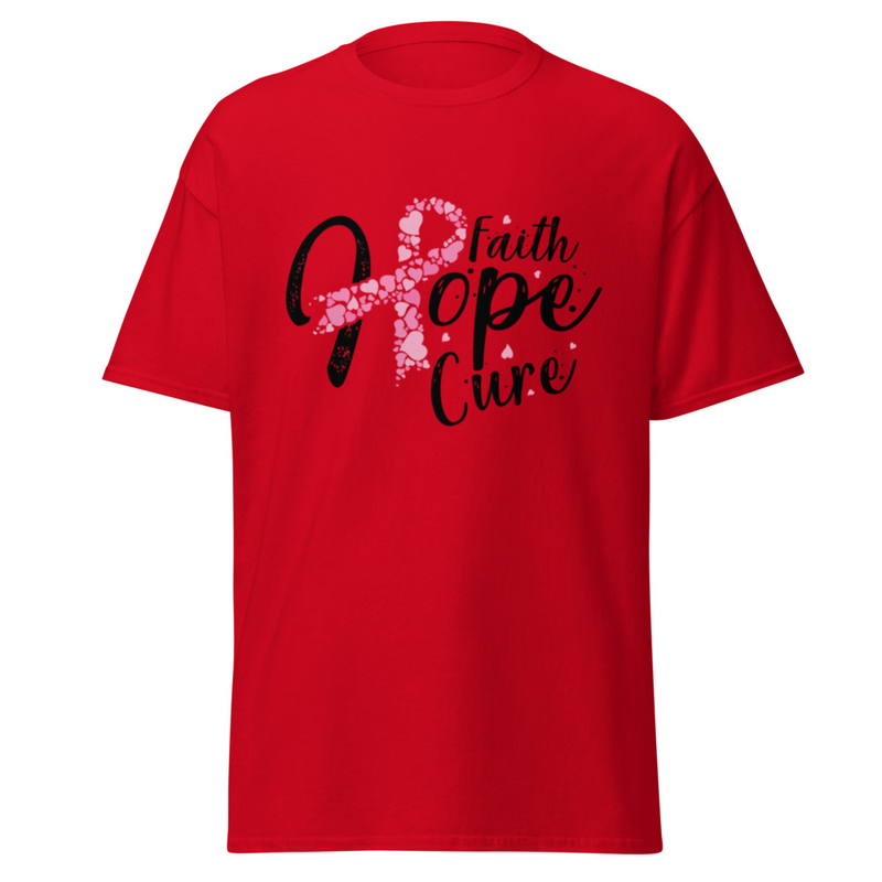 Faith • Hope • Cure – Breast Cancer Awareness Inspirational Tee”