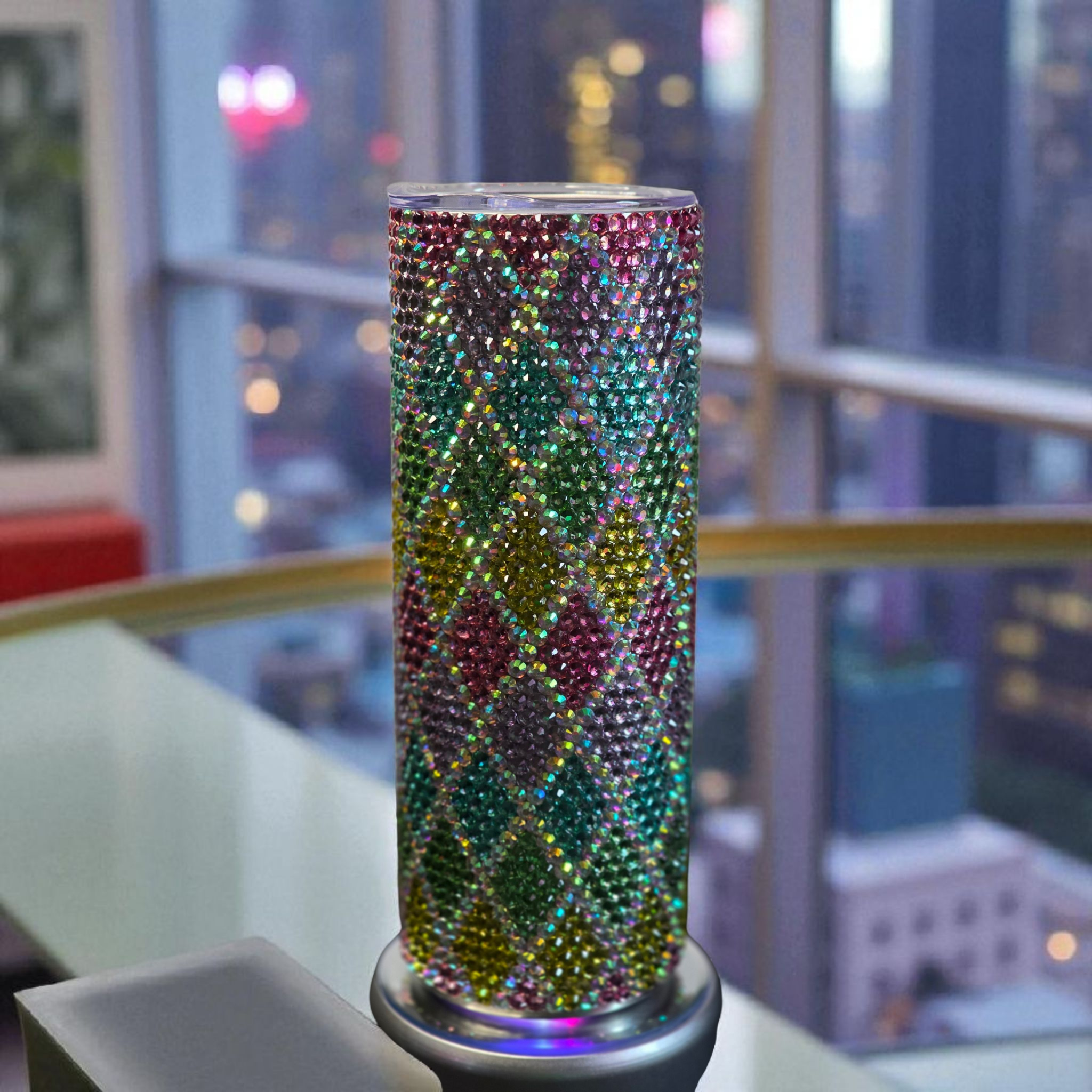 20oz City Lights Rhinestone Tumbler 