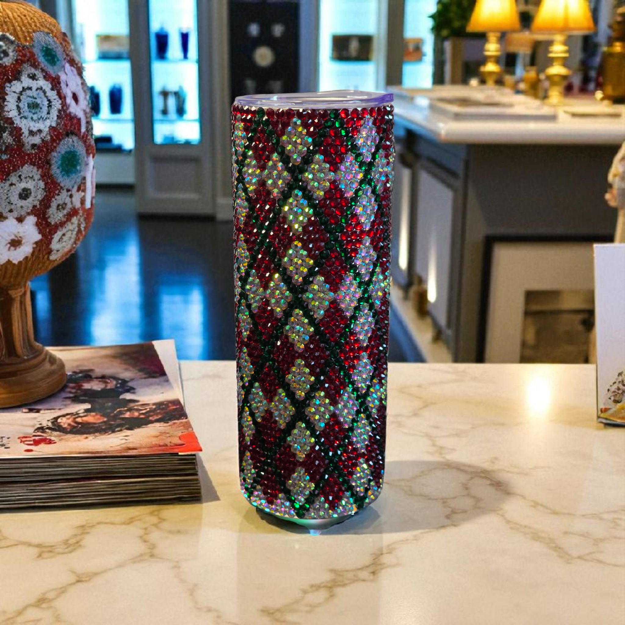 20oz Holiday Luxe Rhinestone Holiday Tumbler 