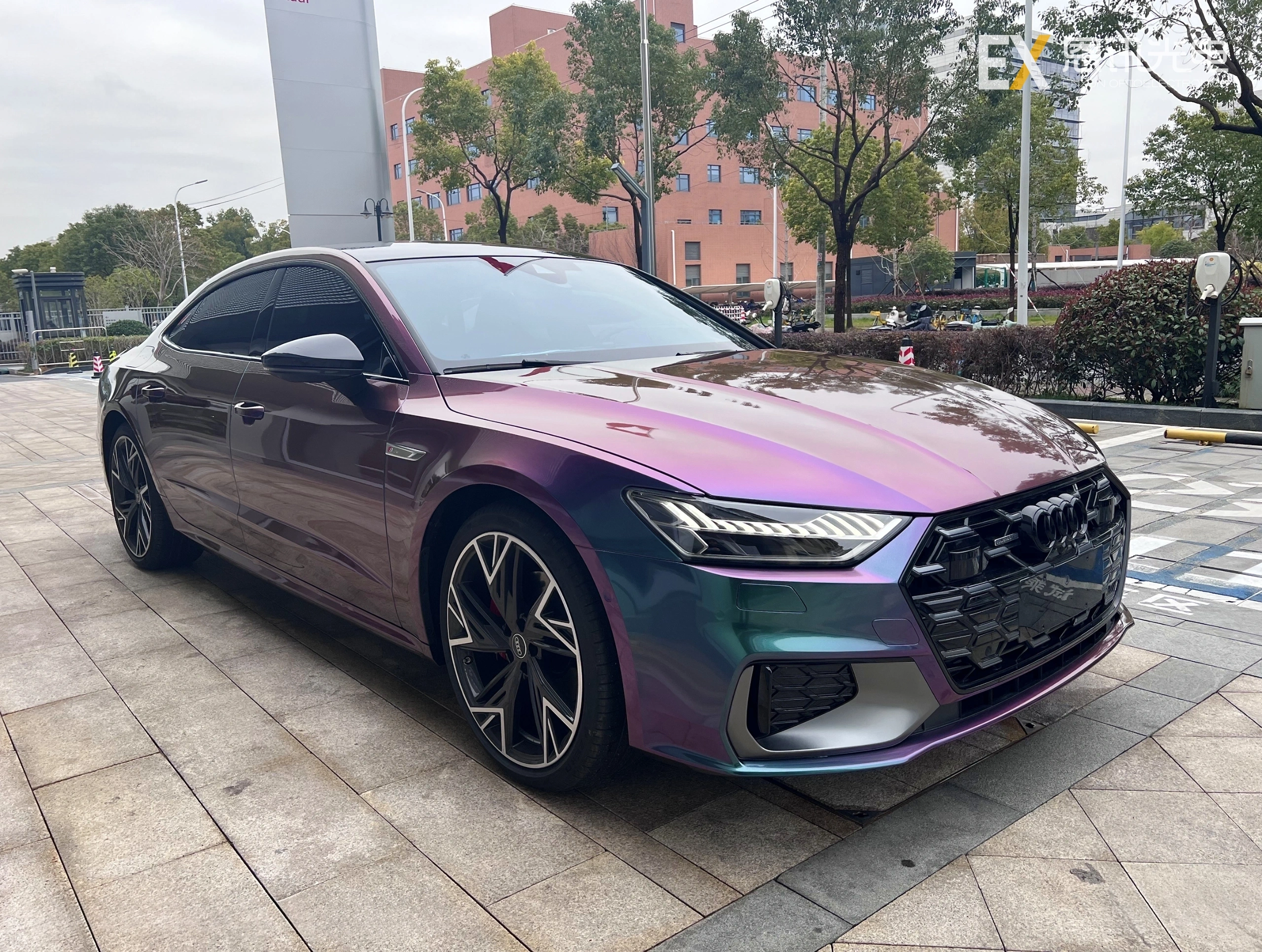 Chameleon Red Blue Green Body Wrap: Elevate Your Ride with Dazzling Color Transformation