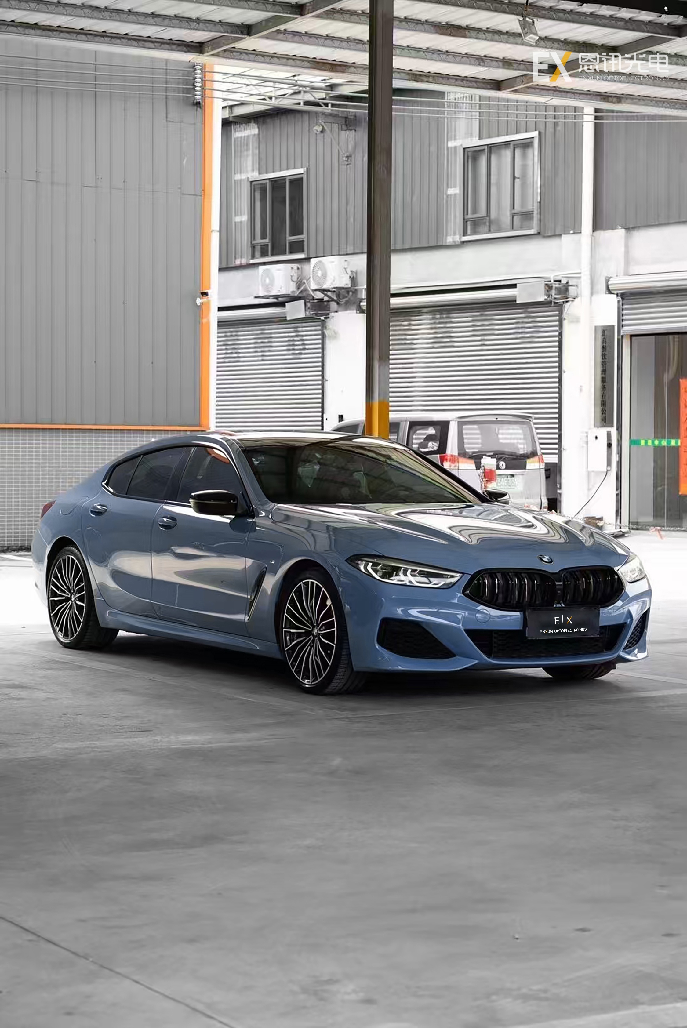 EX-8005 Porcelain Blue Car Wrap: Where the Oasis Meets the Sky—On Your Ride