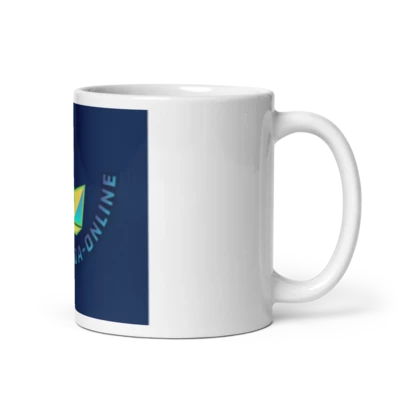 Glossy white mug