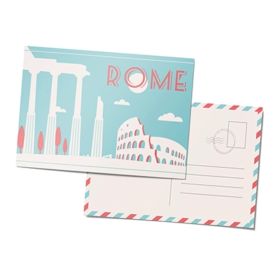 Rome Illustrated Postcard