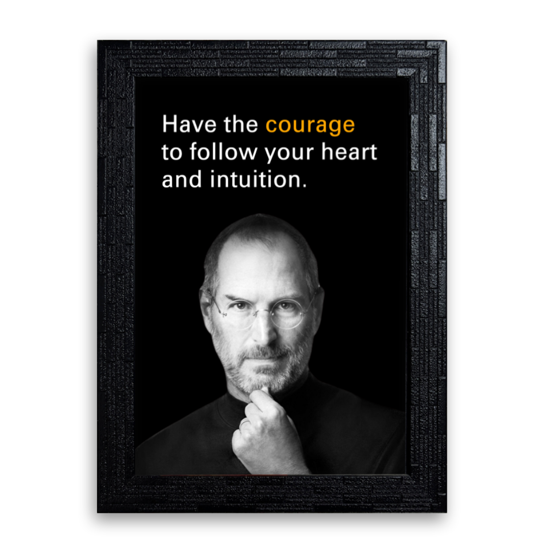 Inspirational Steve Jobs Quote Frame For Home & Office, Study Room, Wall Decor