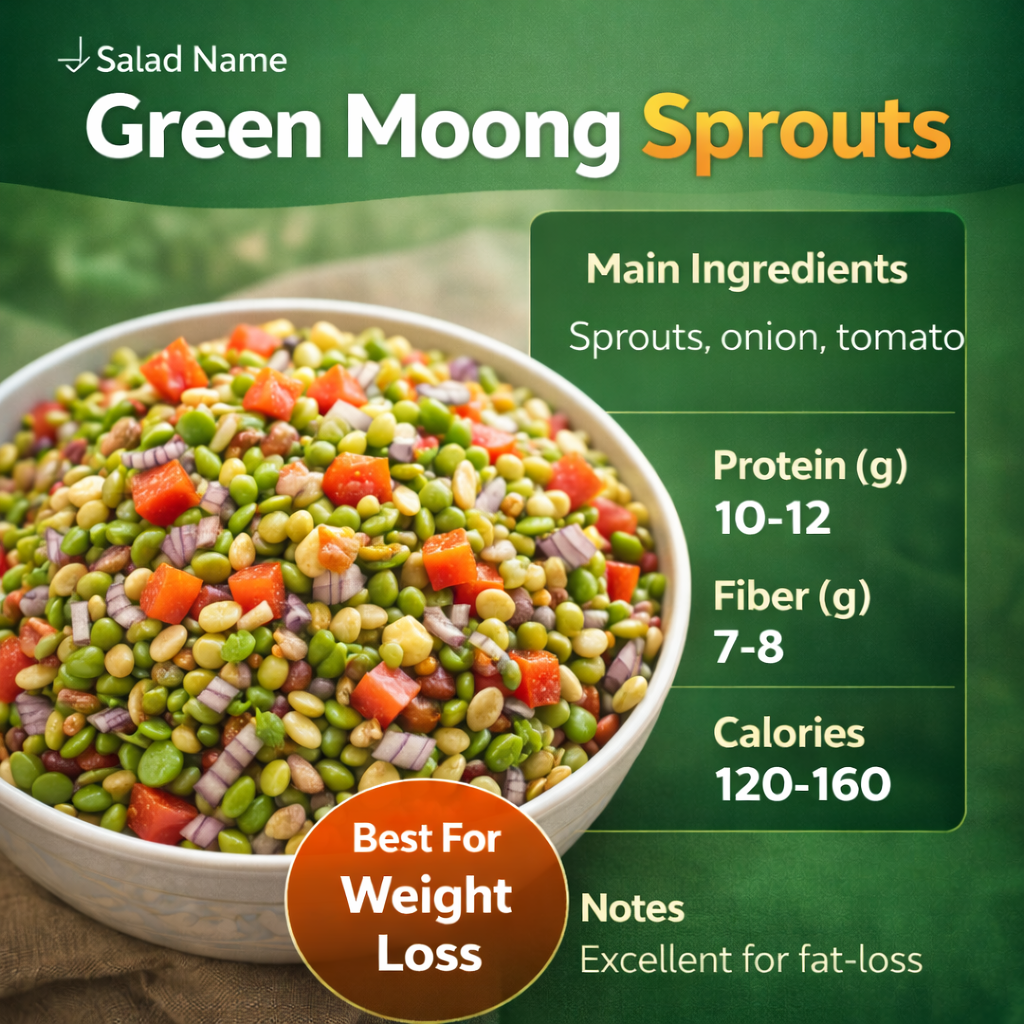 Green Moong Sprouts Salad