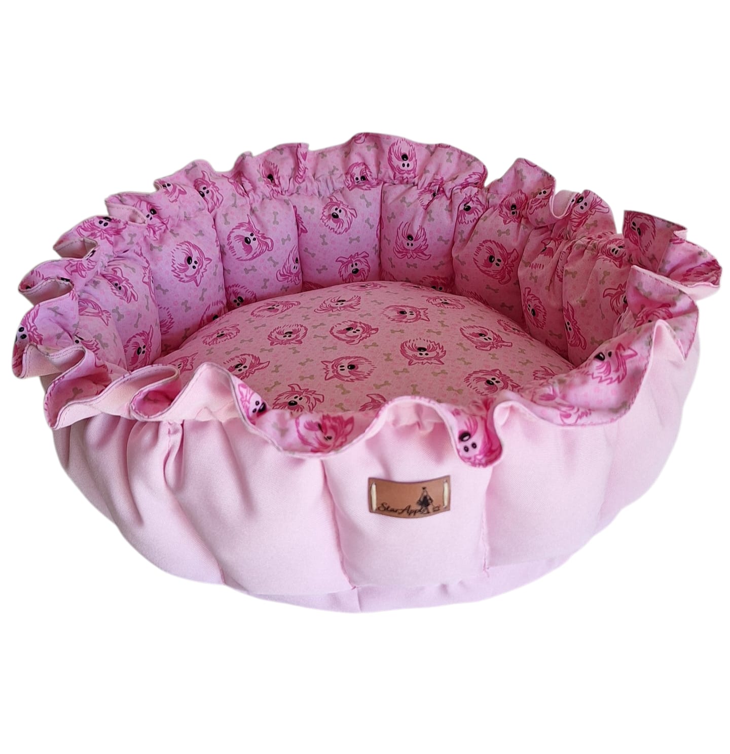 A Cama Almofada Pet Luxo Redonda com Zíper PP 