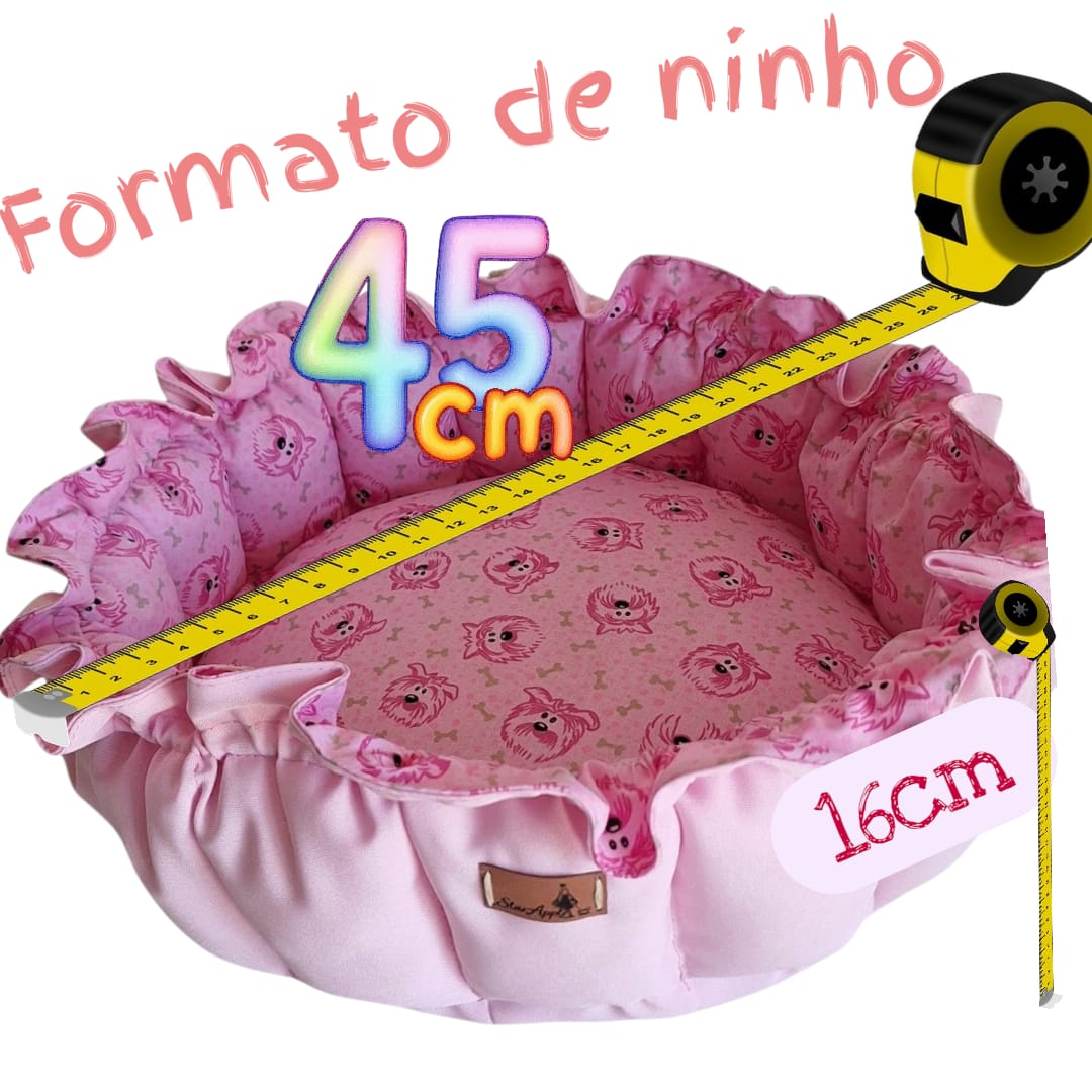 A Cama Almofada Pet Luxo Redonda com Zíper P