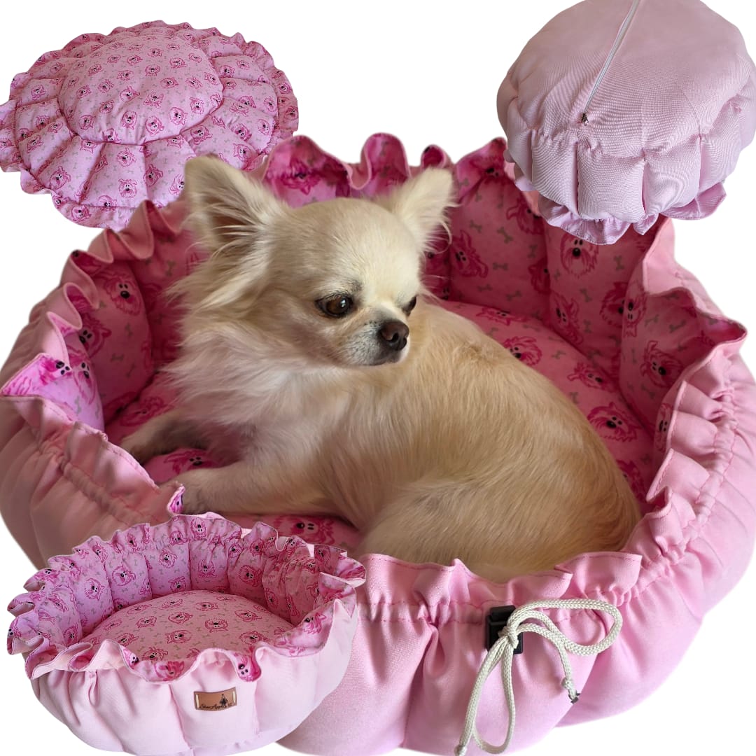 A Cama Almofada Pet Luxo Redonda com Zíper P