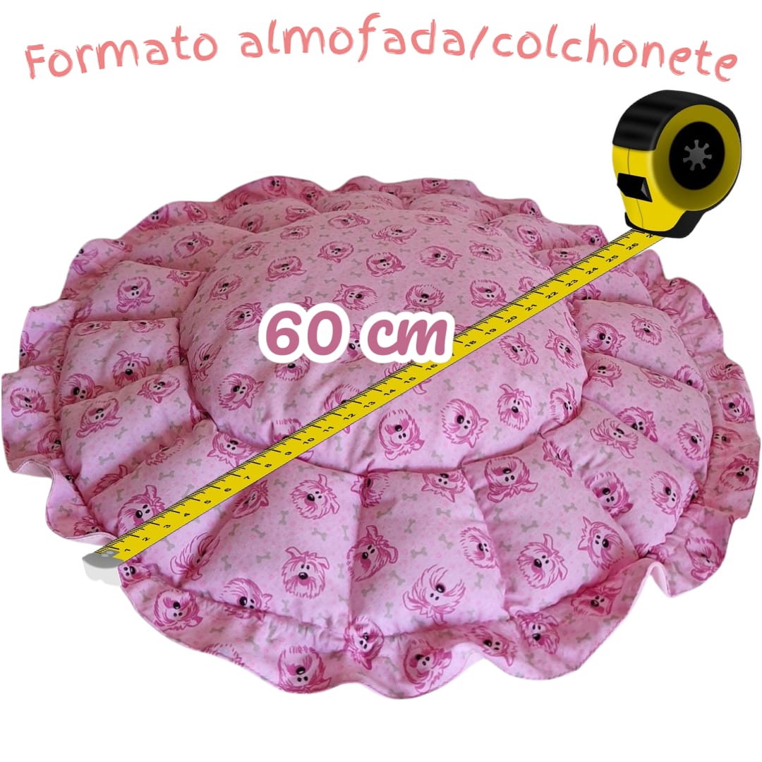 A Cama Almofada Pet Luxo Redonda com Zíper PP 