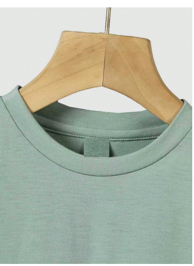 Kids Plain  Light Green Round Neck T-Shirt | 100% Cotton Kids T-Shirt