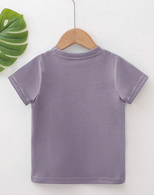 Kids Plain  Light Purple Round Neck T-Shirt | 100% Cotton Kids T-Shirt