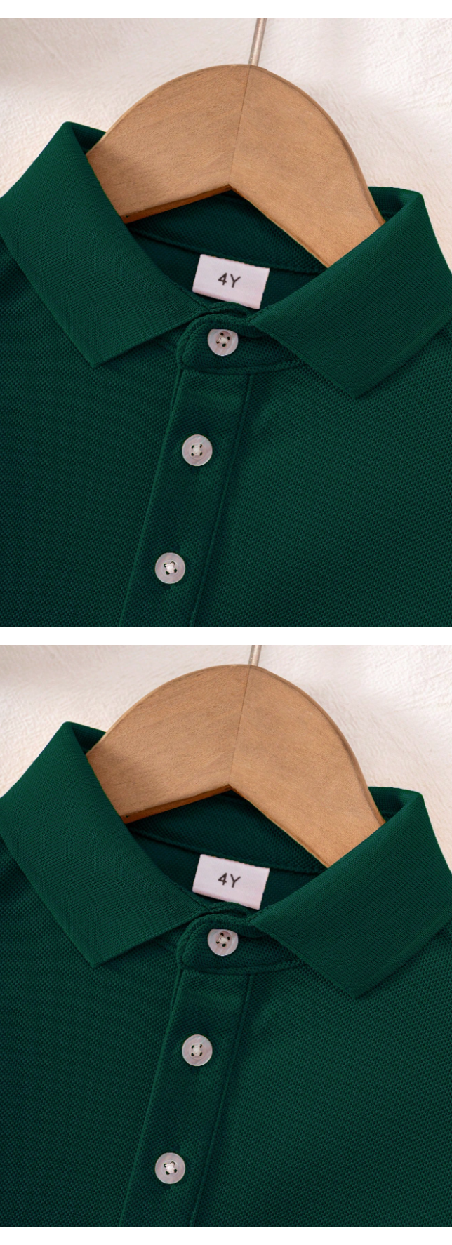 Kids Solid Green Polo T-Shirt