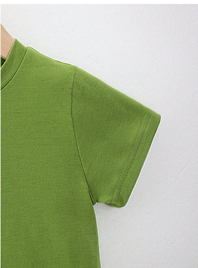 Kids Plain Green Round Neck T-Shirt | 100% Cotton Kids T-Shirt