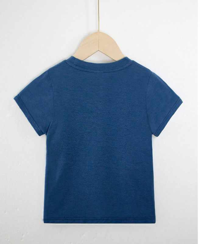 Kids Plain Blue Round Neck T-Shirt | 100% Cotton Kids T-Shirt
