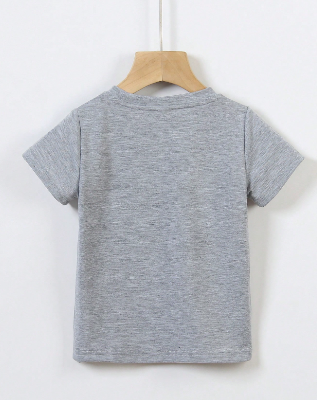 Kids Plain Grey Round Neck T-Shirt | 100% Cotton Kids T-Shirt